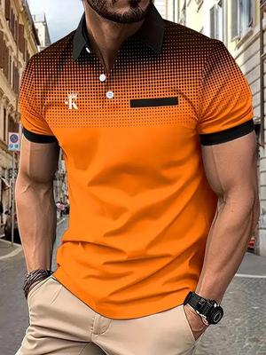 Neues kurzärmliges Poloshirt für Herren mit Revers, modisch, lässig, sportlich, Business, atmungsaktives Oberteil