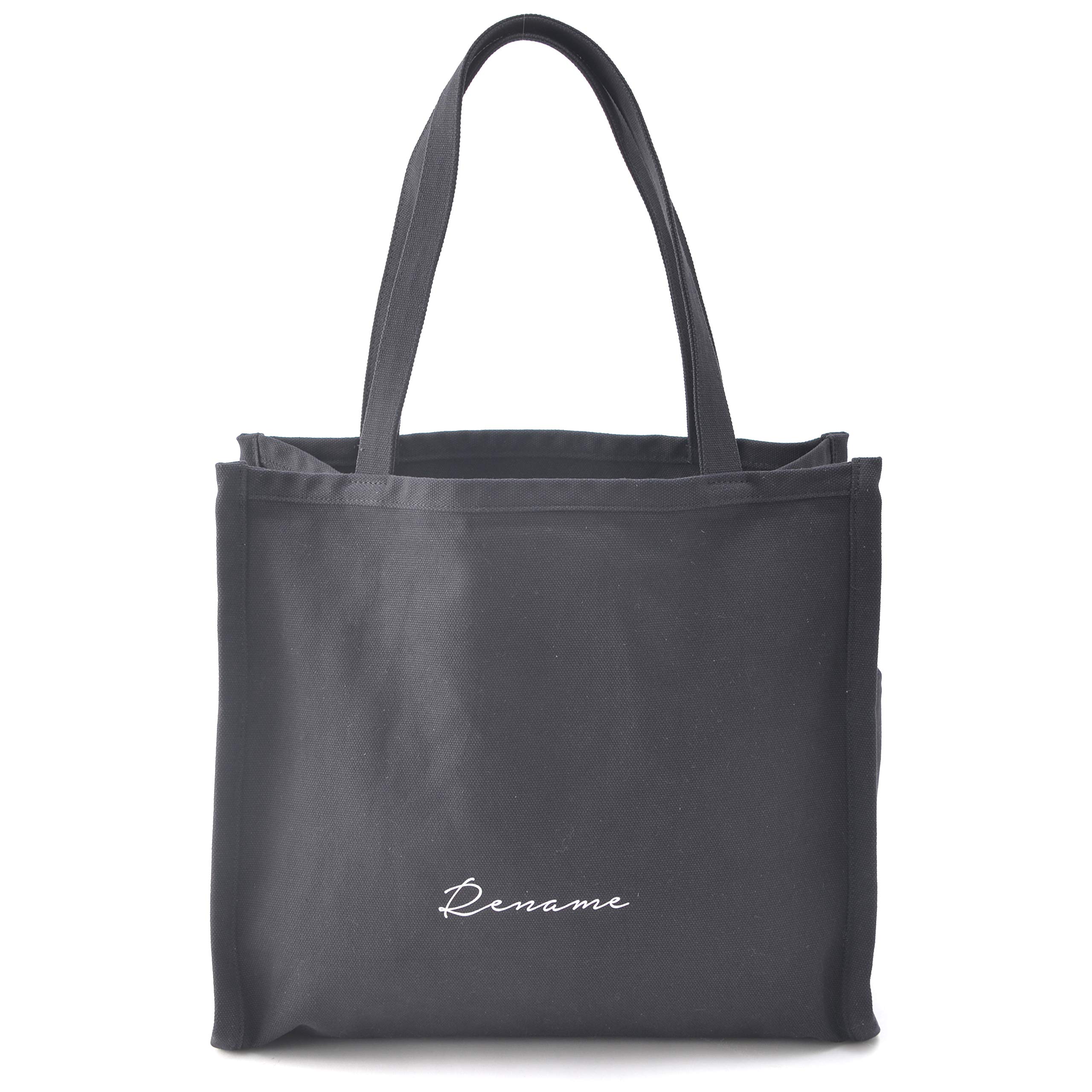 [Переименовать] Холщовая сумка-тоут с жестким дном - Черная