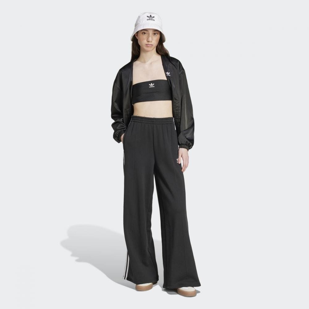Adidas Loose French Terry Wide Leg Pants Black  Iy7255 