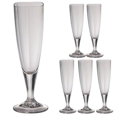 Plakira Unbreakable Champagne Glasses, 6-Pack, 135ml, Dishwasher Safe, Made In Japan, Perfect for Home Parties, Restaurants, Cafes, and Outdoors. Cute