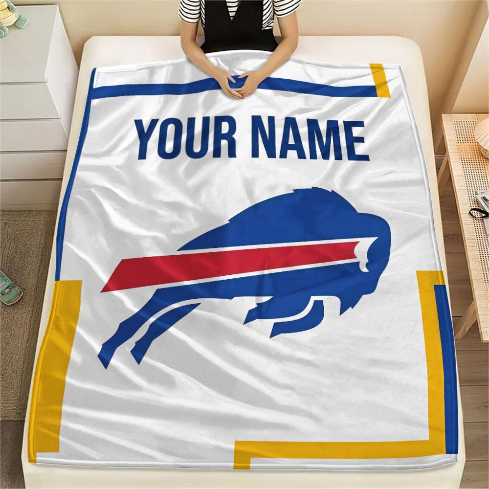 Custom Name,Buffalo Sabres Printed Flannel Blanket, soft throw for bedroom sofa, washable, Christmas present, great gift.