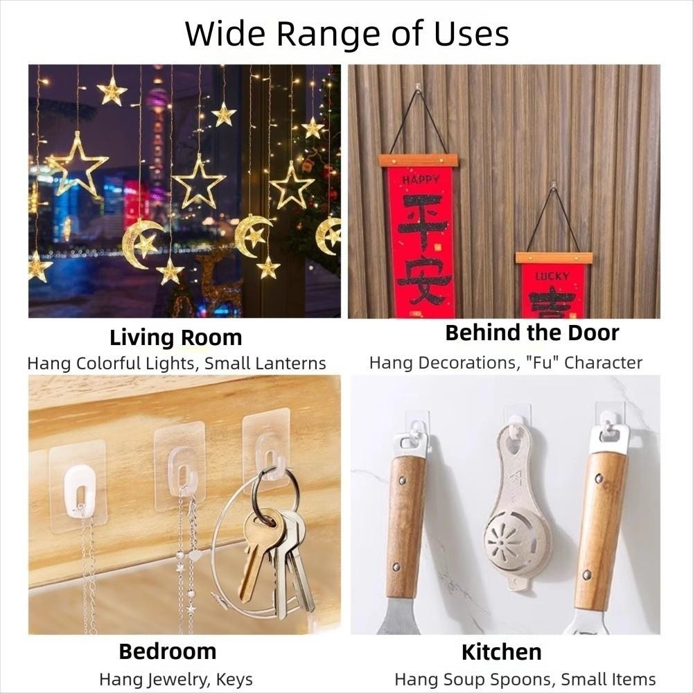 Transparent Invisible Self-Adhesive Hooks No Traces Tiny Hook Mini Strong Hooks Multi-functional Not Easy To Fall Off