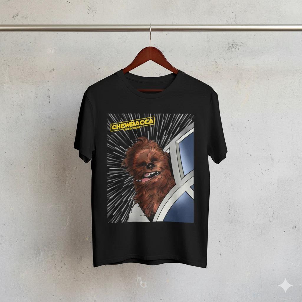 Unisex Adult Vintage Graphic Chewbacca Star Wars Vintage Comic Styl... L