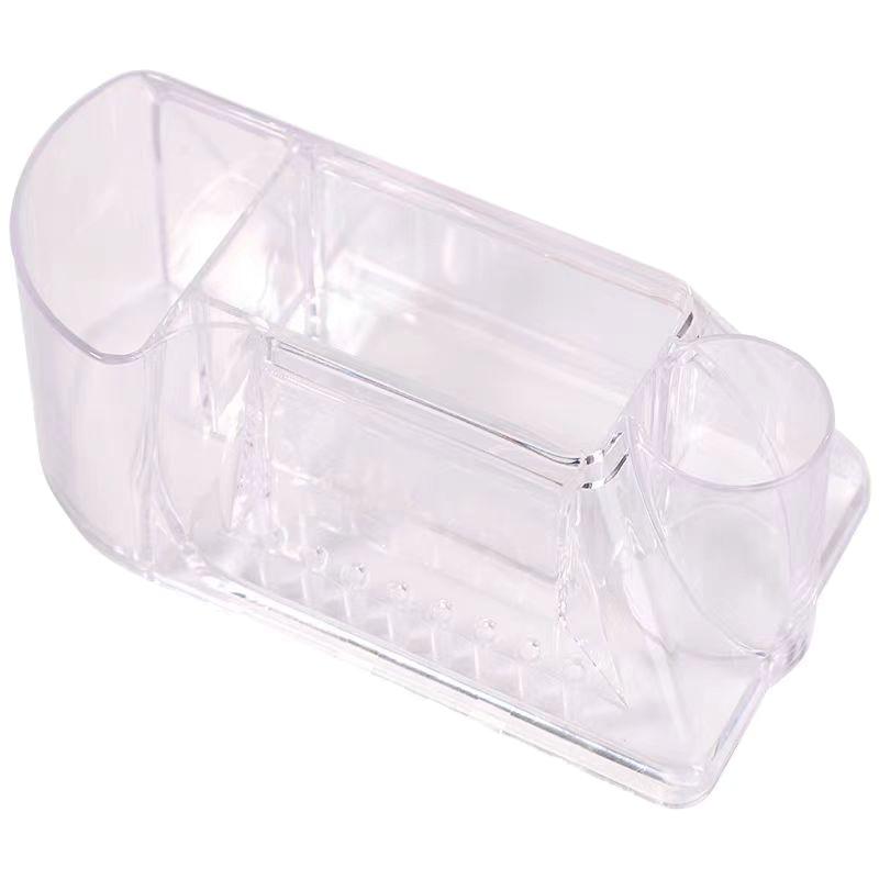 Nail Drill Bits Holder Display Clear Nail Display Box Transparent Makeup Storage Organizer Nail Manicure Tools