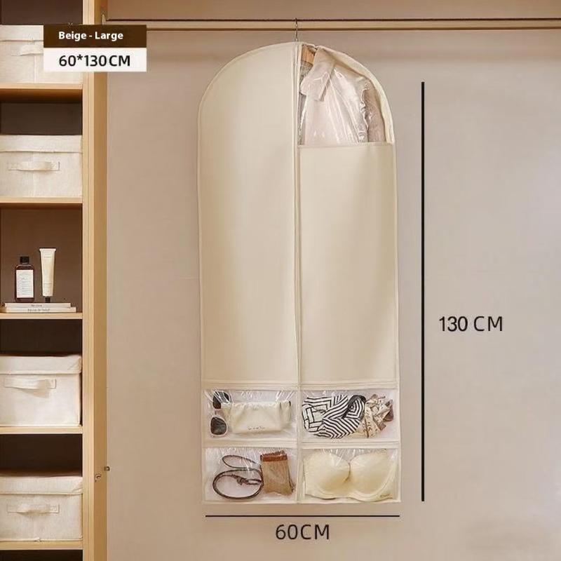 2025 Home Wardrobe Garment Covers - Adjustable Hanging Dust-Proof Bags For Suits Coats Transparent Non-Woven Storage Organizer