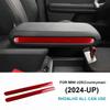 Car Armrest Box Side Strip Sticker Interior Trim Accessories Soft Real For Mini Countryman U25 2024 2025 Carbon Fiber Decoration