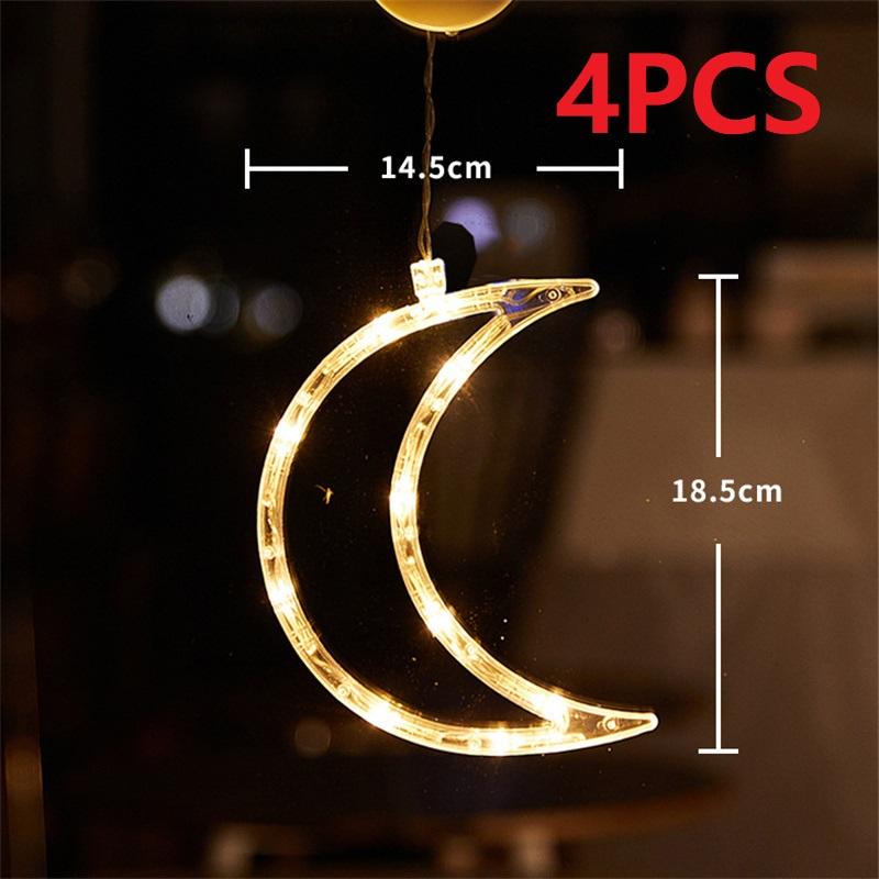 Christmas LED Light Snowflake Santa Hanging Sucker Lamp Window Ornaments Decoration for Home Xmas Navidad 2025 New Year Decor