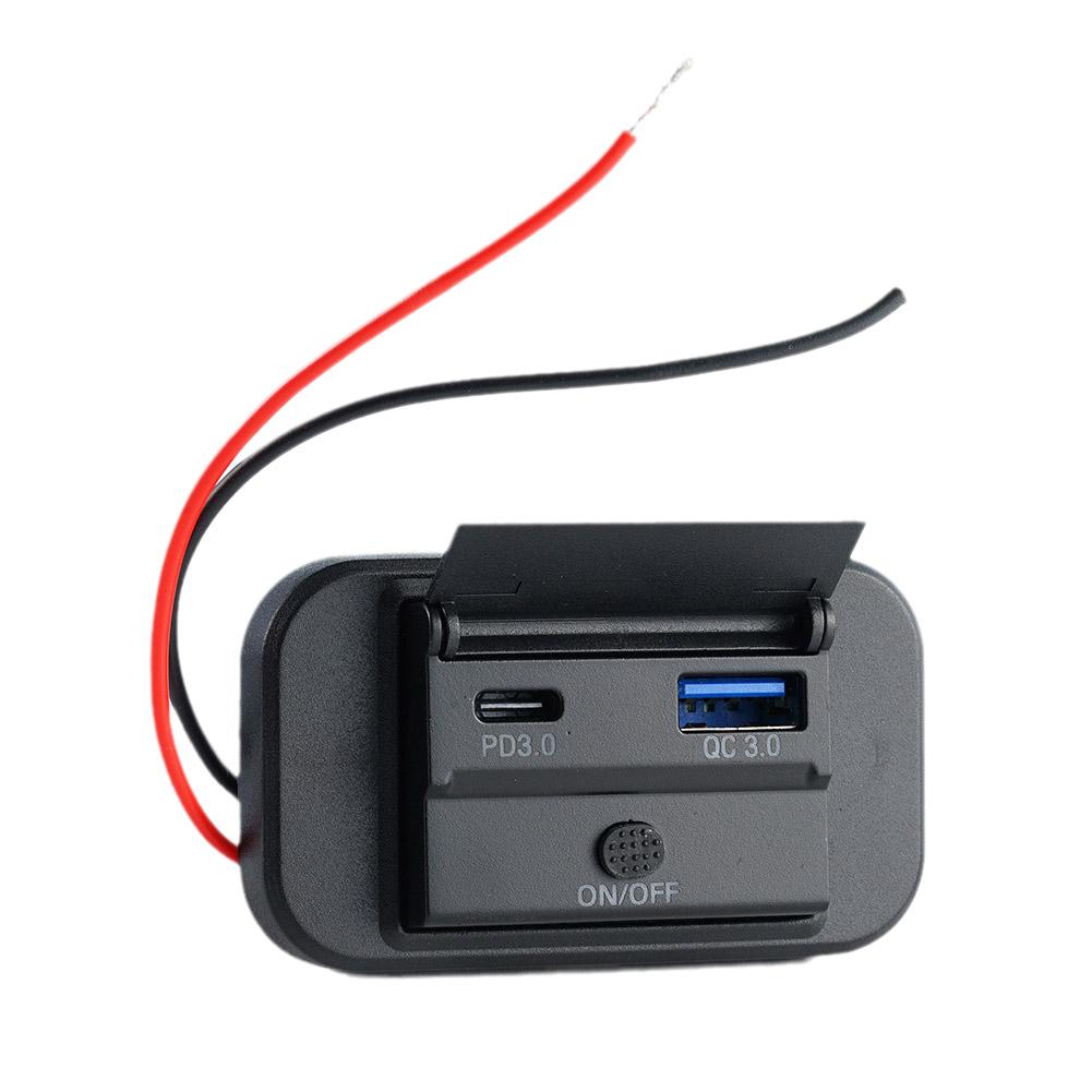 36W QC3.0 Dual USB Car Charger Smart Car Phone Charger Boats RV Modification USB Accessories Without Punching