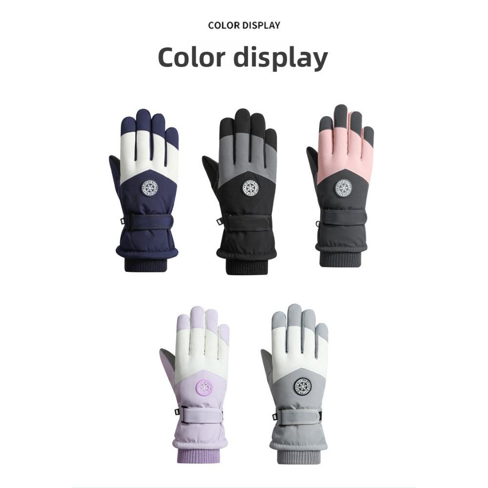 **Winter Ski Gloves Minimalist Style Warm Gloves Women Autumn Winter Waterproof Outdoor Cycling Thickened Men Gloves**