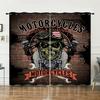 Curtains Skull Black Sunshade Bedroom Living Room Digital Printing Curtains Blackout Free Punching