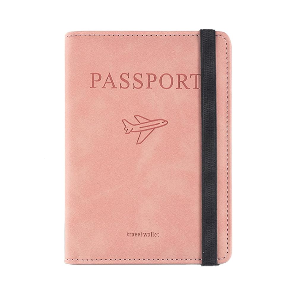 Akkerds Passport Passport Simple Multifunctional Certificate Bag with Airline Ticket Perfect for Domestic and International Pink Bag, Anti-Theft