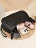 2026 Korean Style Woven Baguette Women's Chain Handle Underarm Bag - Casual Commute Small Square Handbag