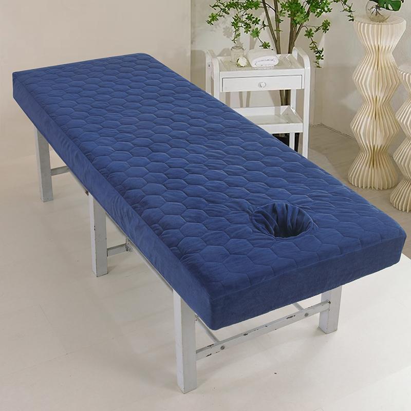 Spa Massage Bedspread Physiotherapy Beauty Salon Bed Fitted Sheet With Face Hole Thicken Elastic Quilted Therapy Bed Cover