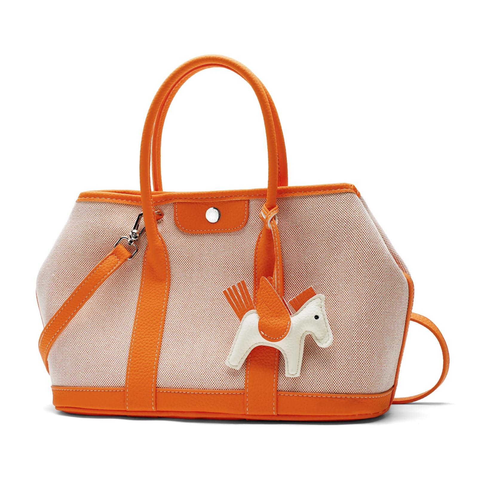 

Namoobao Leather Shoulder Large A4 Commuting Perfect for and Orange with Charm Women s Bag, Capacity, Size, Lightweight, Bag, Stylish, Elegant, Work,
