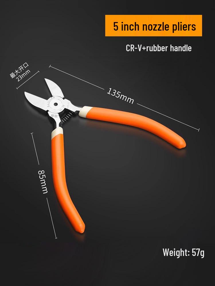 Industrial Grade Diagonal Pliers and Sprue Cutters - Versatile Electrician's and Modeler's Tool for Precision Cutting