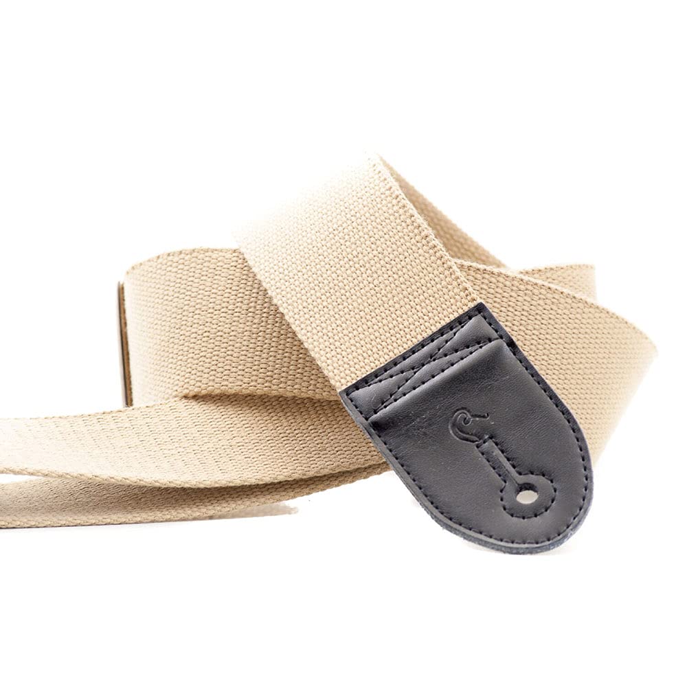 STRAPS Guitar Strap Width Length CREAM BASIC BEIGE RightOn! 5cm, 85~145cm