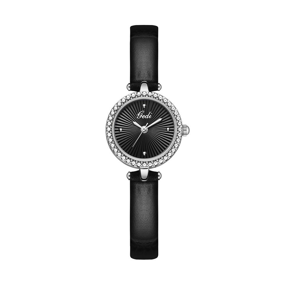 Niche Design Sense Ray Texture Women'S Watch Small Exquisite Fashion Temperament Women'S Leather Quartz Watch