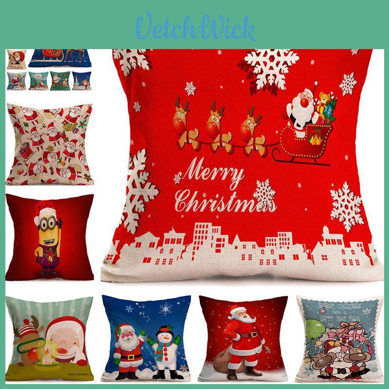 Beautifully Designed Christmas Santa Claus Cushion Cover Pillow Case Perfect For Holiday Cheer