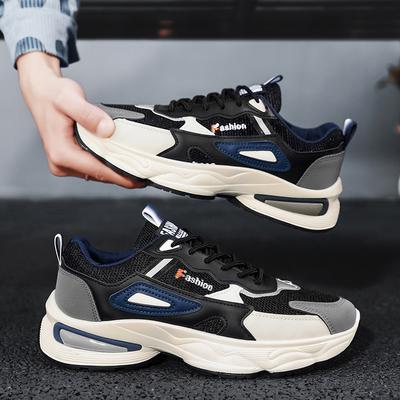 Herrenschuhe 2025 neue Frühling-Sommer atmungsaktive vielseitige Mesh-Schuhe Sport und Freizeit Jugendliche höhenvergrößernde Dad Koreanische Version trendige Schuhe