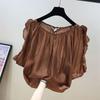 2022 Fashionable Chiffon T-Shirt: Women's Summer Short-Sleeve Versatile Top for a Youthful Look