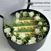 Transparent Handheld Round Flower and Fruit Gift Box Packaging