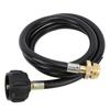 4ft Propane Adapter Hose 1lb To 20lb Propane Convert Hose with QCC1 Type Brass Connector for Gas Cylinder Grill Stoves