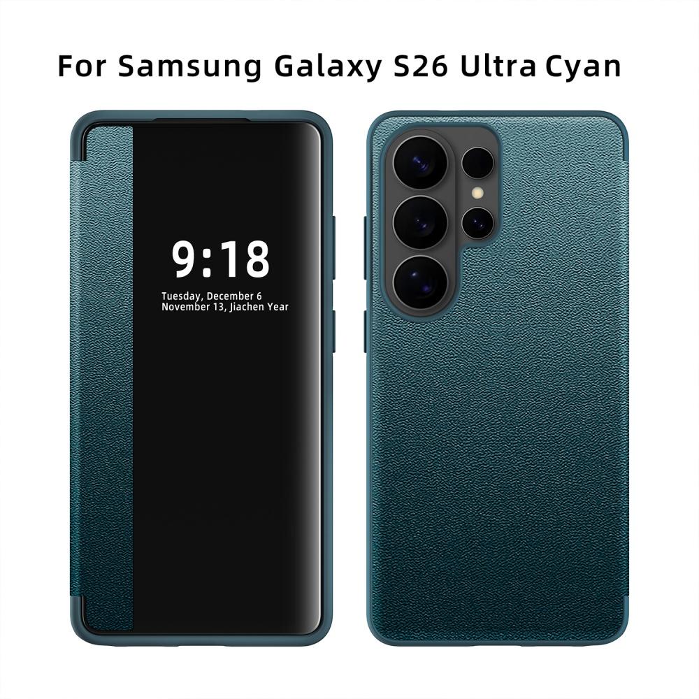 

Чехол-книжка с умным экраном и кожаной отделкой для Samsung S26 Ultra S25 S24 Plus S23 S22 S21 FE, противоударный, из мягкого силикона Galaxy S21 5G