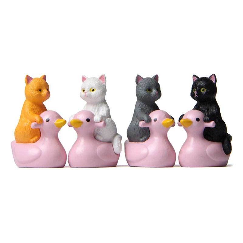 

Mini Sitting Duck Cats Miniature Cats Figurine,Fairys Garden Accessories for Garden,Landscape,Plant Pot,Bonsais Craft розовый
