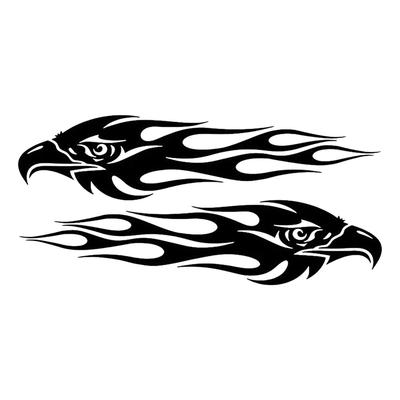 Flammenadler Aufkleber, Set mit 2 Motorradaufklebern, Motorrad-Dekale, LKW, Motorräder, Auto Fahrzeugaufkleber