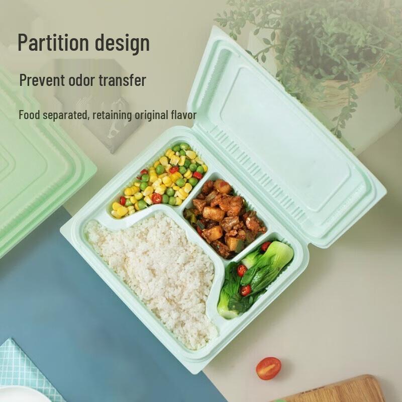 

Homeglen Disposable 4-Compartment Food Containers