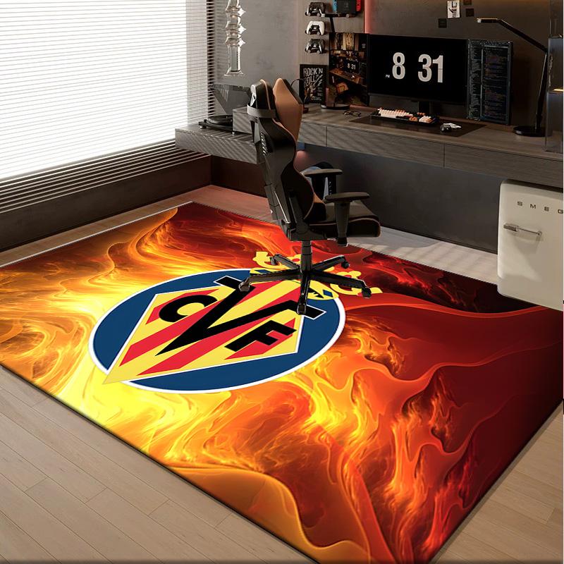 1PC rug Vill-arreal Flames Carpet, Chair Rug,Area Rug for Office Bedroom living rooms bedroom, Doormat decor Christmas fan gifts