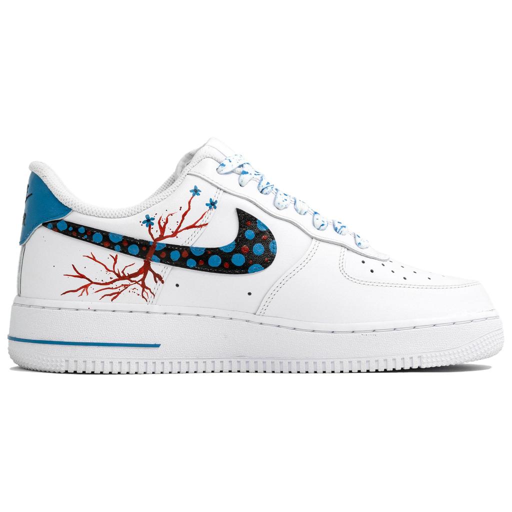 Nike Air Force 1 Kaleidoscope, First, Shopping Bag Leather Abrasion Resistant Low top Skateboard Shoes Unisex CW2288-111(Team113-S-BOX)