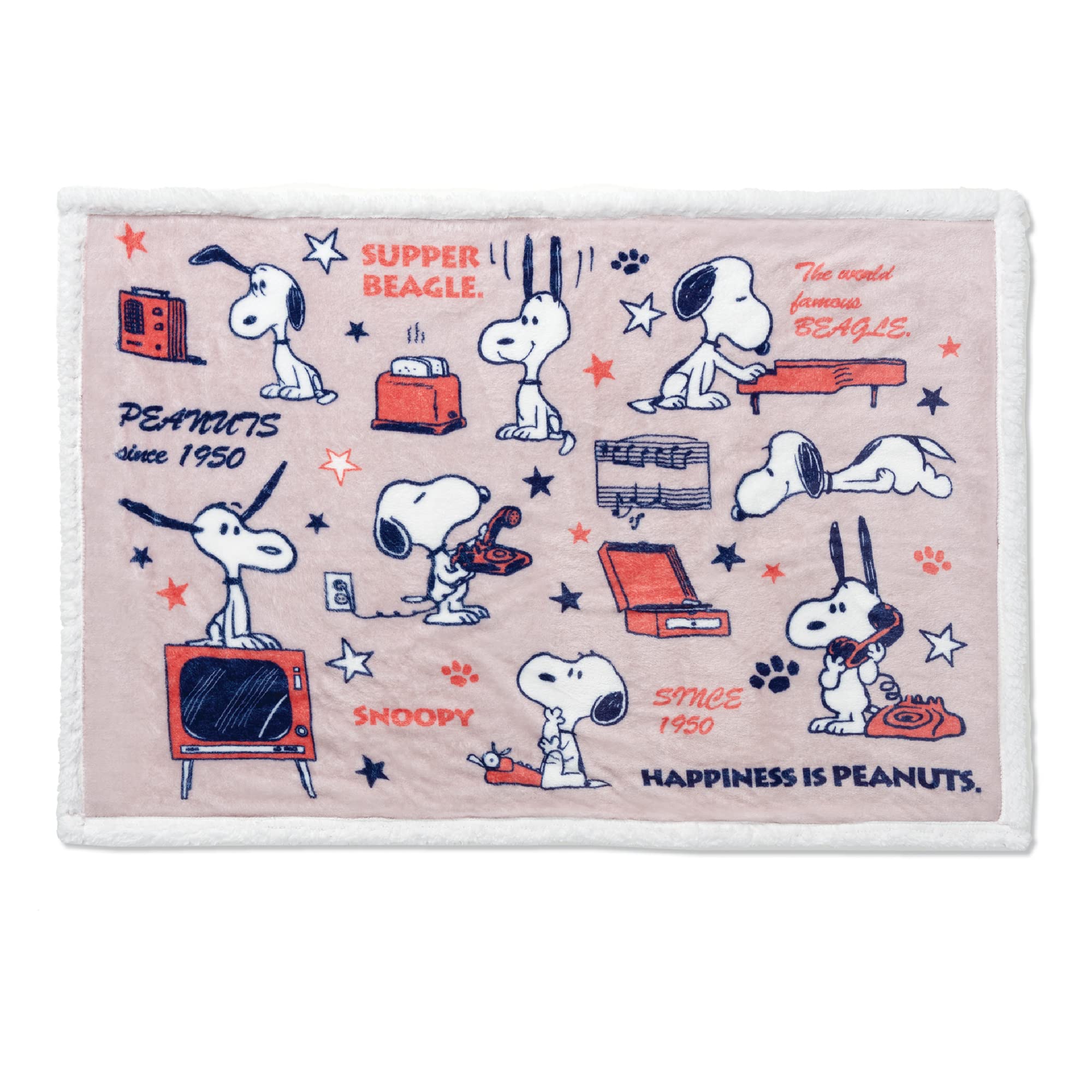 

Nishikawa Snoopy Throw COLORS of FQ72305039 Blanket, 100x70cm, Peanuts, Gray,