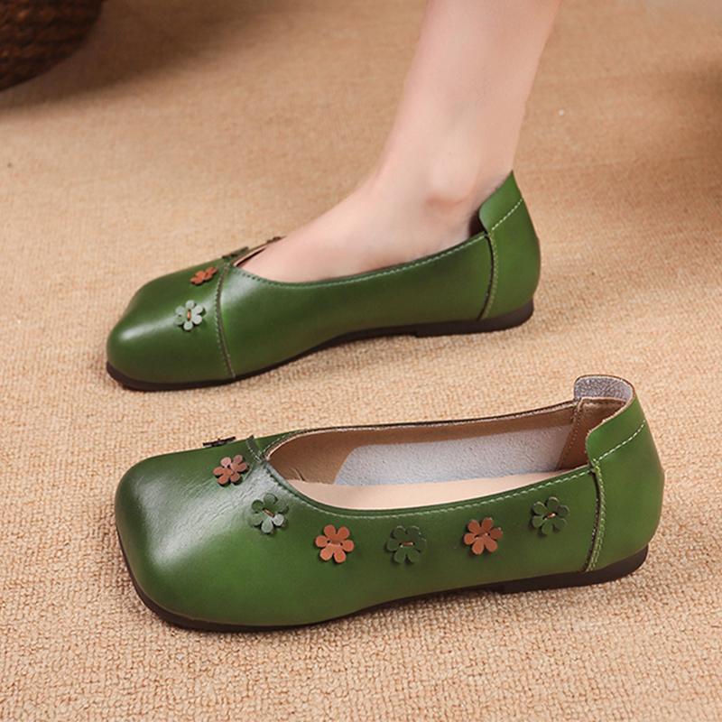 Fashion Women Flats Shoes Shallow Square Toe Casual Shoes Flower Fashion Sandals Woman Sport Shoes 2025 Summer Lolita Female Zapatillas