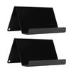 2PCS Stainless Steel Business Cards Holders Desktop Credit Name Card Display Organizers for Office Home Daily Use Black