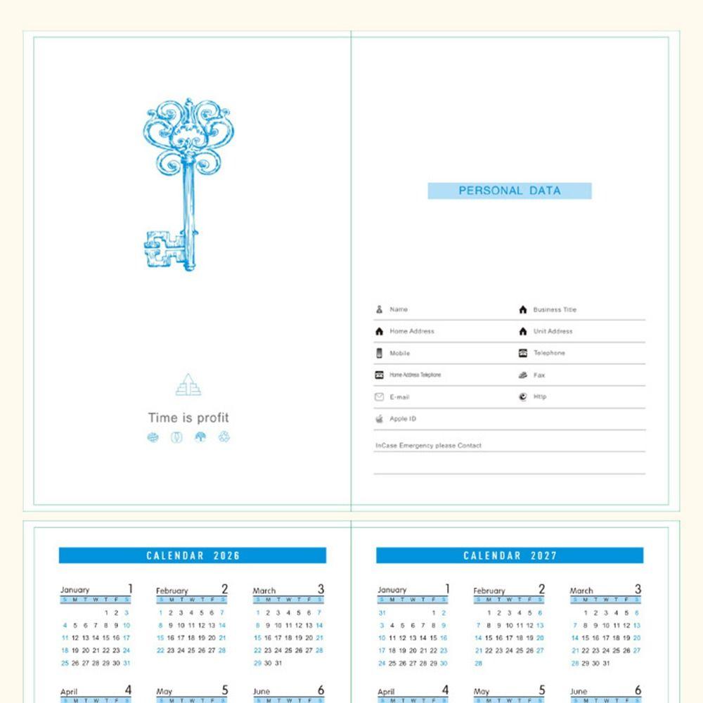 12 Months 2026 Schedule Planner Notepad English 365 Days Efficiency Notebook Student
