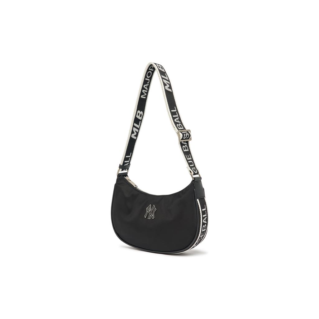 New MLB Boston Red Sox Artificial Leather With Nylon Hobo Bag, Shoulder Bag, Handbag Women's Black 3ABQS033N-50BKS