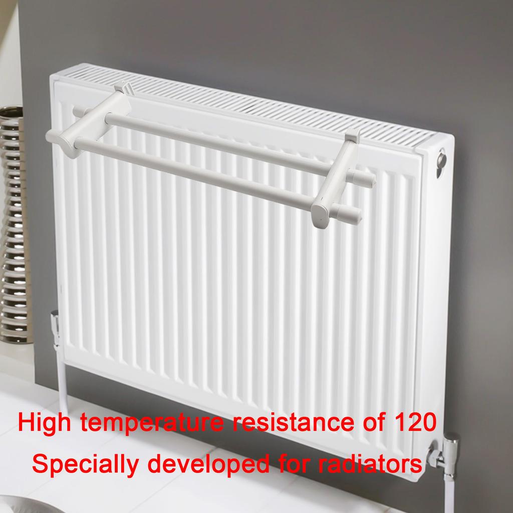 Bathroom Hanging Towel Rail Storage Holder Compatible with Radiators For 0 to 2m ABS and Carbon Steel for Towels