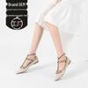 Scarpe Basse VT Rivetto Punta Acuta Stringate: Scarpe con Borchie in Vernice Primavera 2025 per Donna