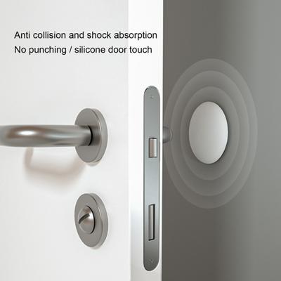4 Pezzi Ammortizzazione Silicone Paracolpi Maniglia Porta Anticollisione Rotondo Tinta Unita Autoadesivo Protezione Porta Fermaporta Casa