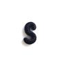 1.5cm Black Artistic Script Embroidered Letters Iron-On Patches - Set of 26