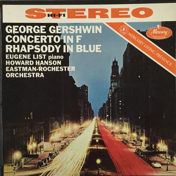 LP Record GEORGE GERSHWIN EUGENE LIST EAST Concerto In F Rhapsody In Blue 130509MGY MERCURY Netherland Jazz Used