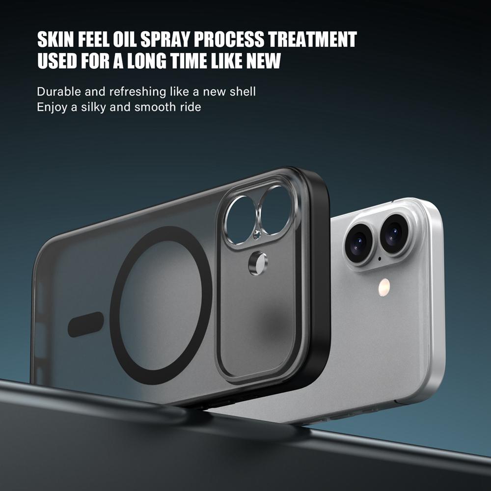 KEYSION Matte Case for MagSafe for iPhone 17 Silicone+PC Translucent Wireless Charging Shockproof Phone Back Cover for iPhone 17