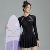 Badekleid für Damen in Übergröße: Atmungsaktiv, Langarm, UPF-Schutz für Strand & Wassersport