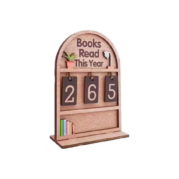 Wooden Reading Trackers With Slide Function For Accurate Page Count Educational Wooden Reading Progress Counter Device