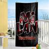 Ac Milan Customizable Name Beach Towel Quick-Dry Soft Microfiber