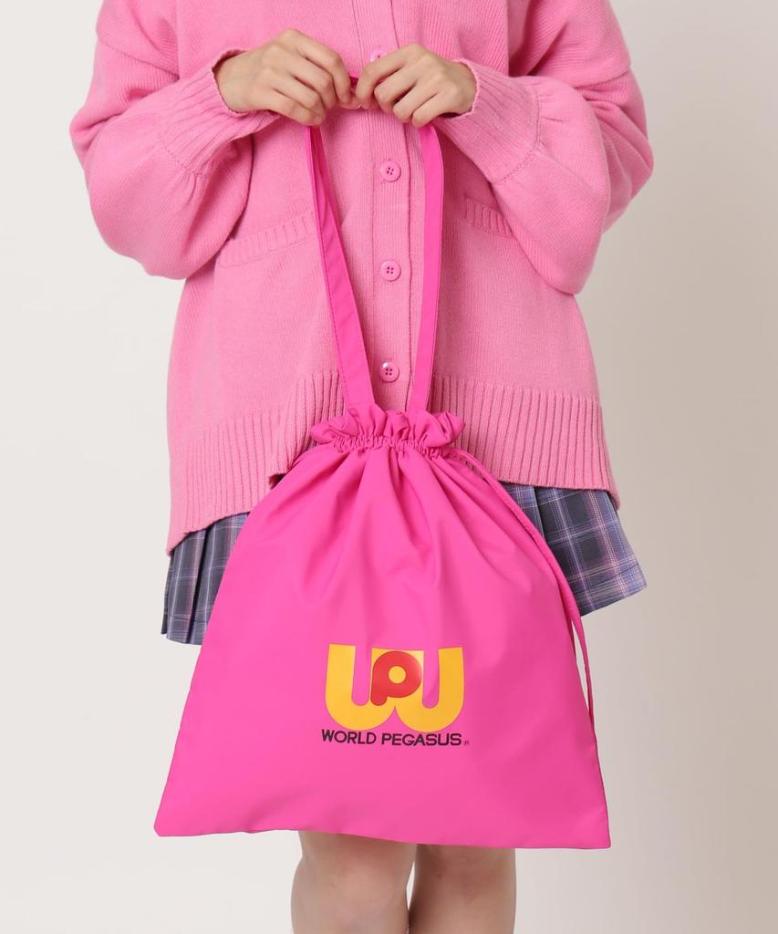WEGO World Pegasus Collaboration Drawstring Bag for Club High School and Middle School Size Pink Multi-Purpose School, Activities, Students, Students,