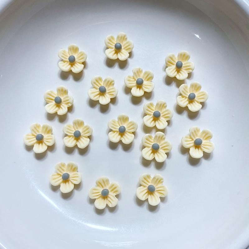 100Pcs New Cute Mini 9mm Flower Flat Back Resin Scrapbooking DIY Jewelry Craft Decoration Accessorie