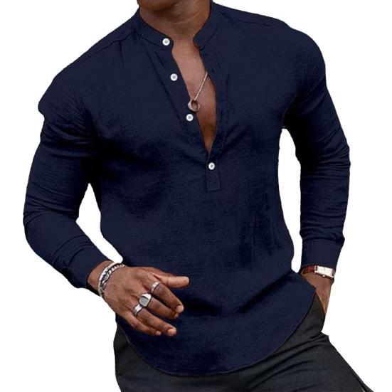 slim fit dress slacks Non-Iron Cotton Solid Dress Shirt with Contrast Trim