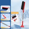 Deicing Wiper Brush with Anti-Fatigue Foam Handles Double-Headed Design Adjustable Length Snow Brush